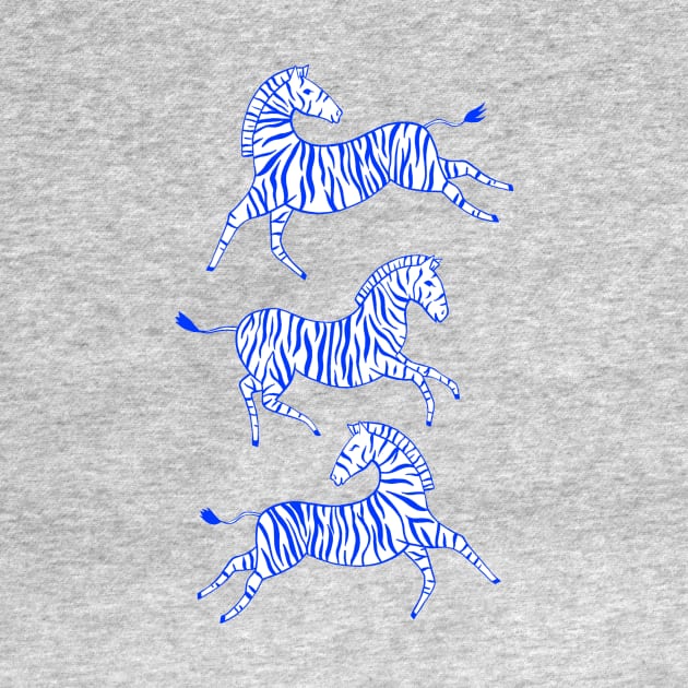 Zebras - Cobalt Blue by TigaTiga